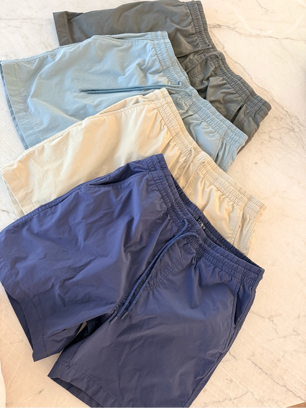 J. Crew Lot/4 Tech Dock Shorts M Mint Condition 6” inseam